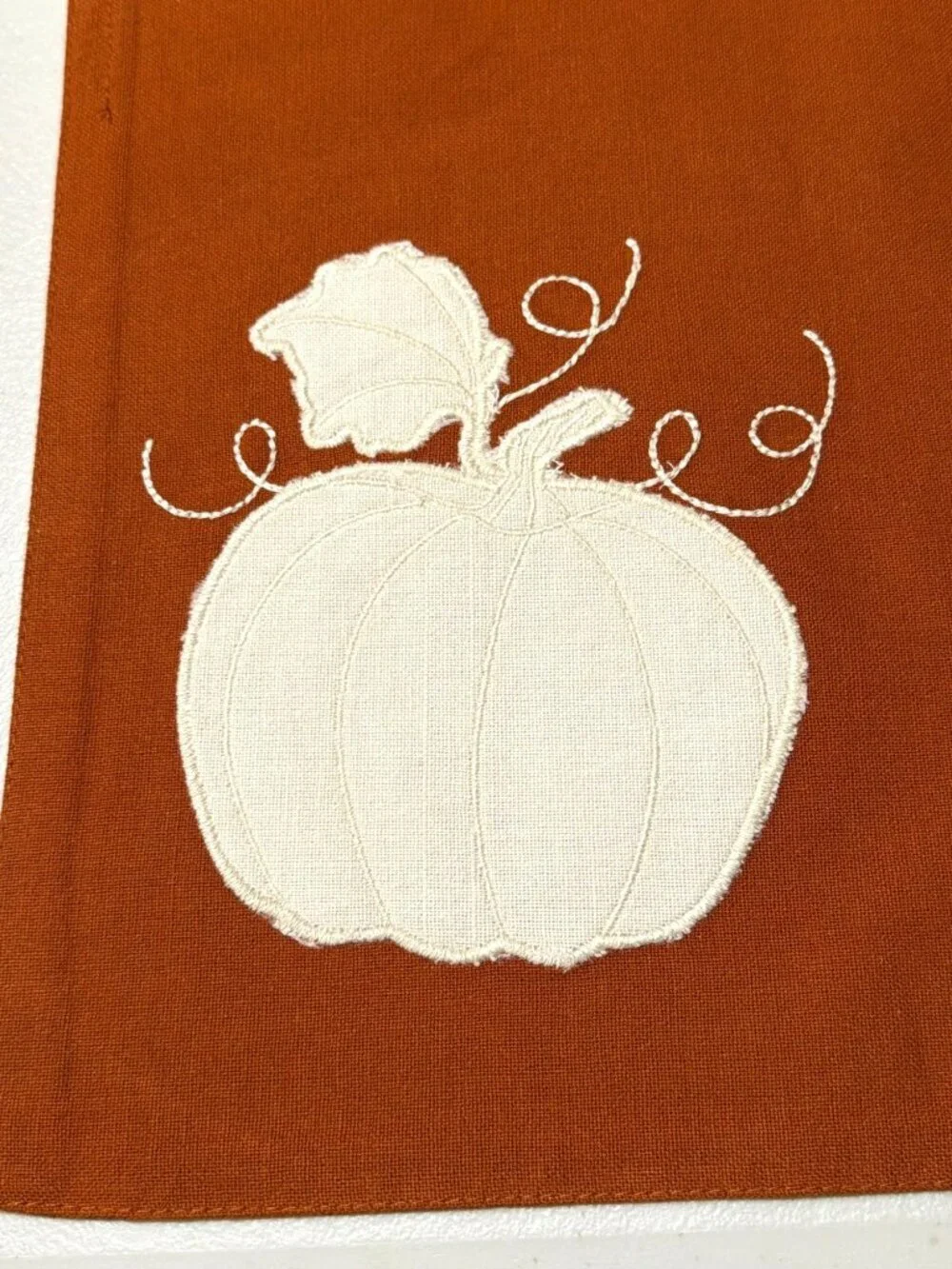 Set Of 4 Fall Pumpkin Applique Cotton Placemat 13